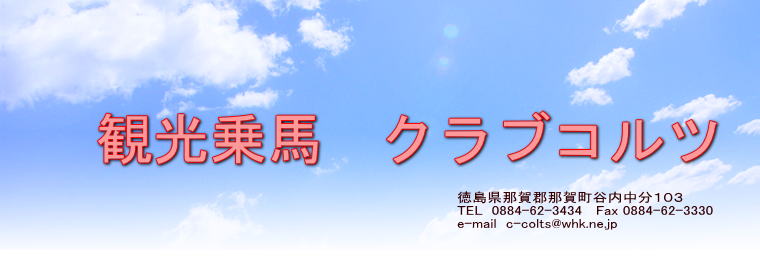 徳島県那賀郡那賀町谷内中分１０３ TEL  0884-62-3434   Fax 0884-62-3330 e-mail  c-colts@whk.ne.jp   